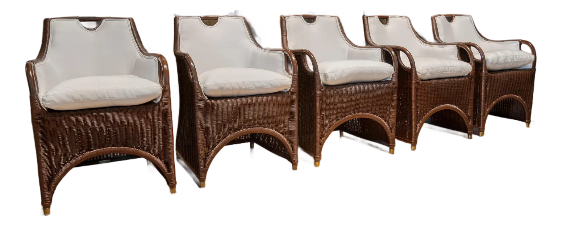 Ralph Lauren Jamaica Woven Dining Chair Set of 5 | Chairish