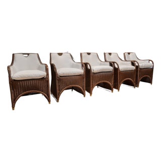 Ralph Lauren Jamaica Woven Dining Chair Set of 5 For Sale