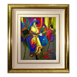Isaac Maimon Au Cafe (Three Women Sitting) C.1990 Painting