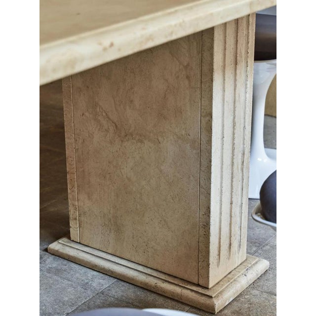 Outdoor Travertine Dining Table, 1970 For Sale - Image 6 of 10