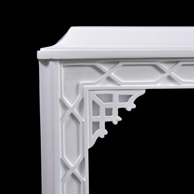 Hollywood Regency 1970s Hollywood Regency Mirrored Fretwork Coffee Table For Sale - Image 3 of 4