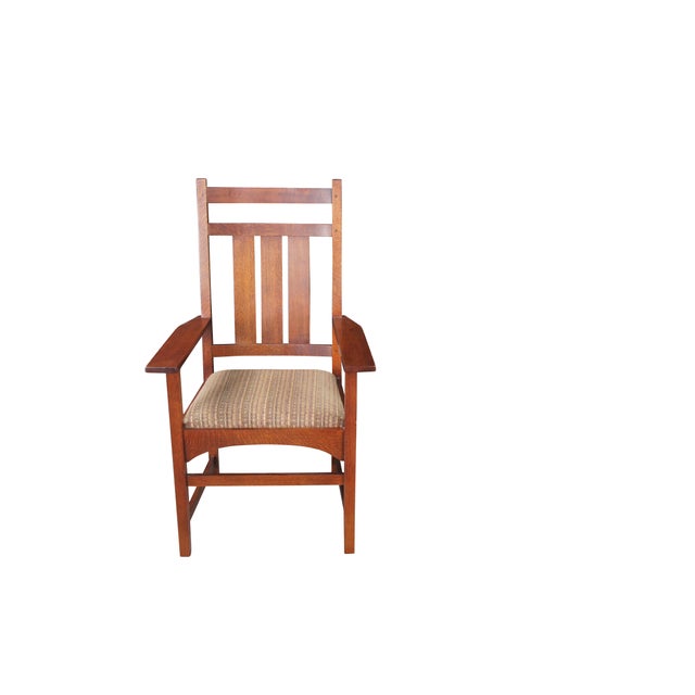 Set of Six Stickley Dining Chairs, Circa 2005. Includes 4 Harvey Ellis Side Chairs and 2 Harvey Ellis Arm Chairs, 89-354-S...