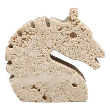 Beige Travertine Horse Sculpture by Mari for F.lli Mannelli For Sale - Image 8 of 8