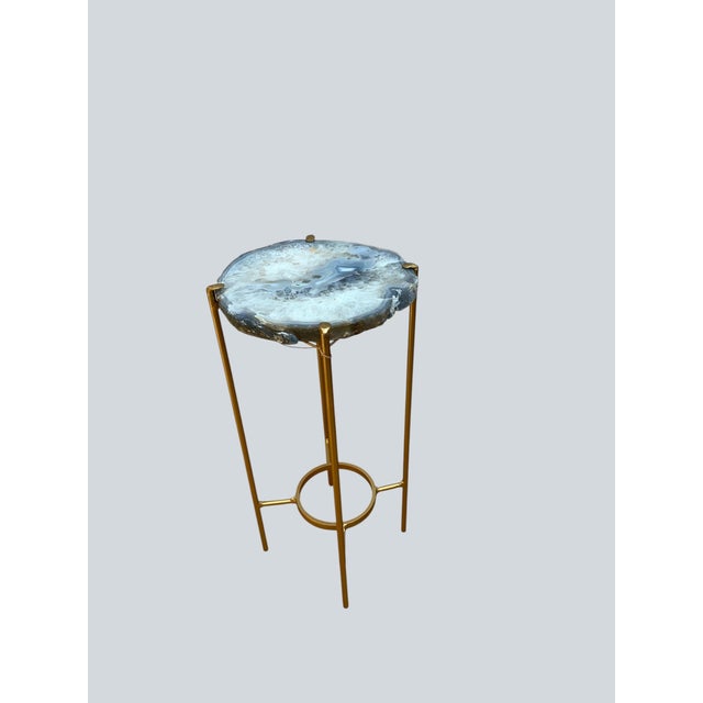 Contemporary Unusual Modern Handcrafted Geode Drinks Table For Sale - Image 3 of 5