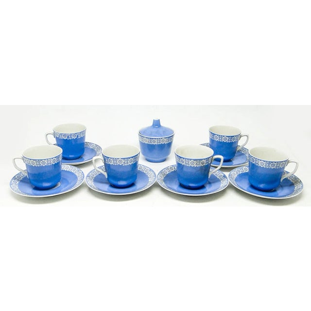 Ceramic Folk Cups with Saucers from Wałbrzych, Poland, 1970s, Set of 14 For Sale - Image 7 of 7