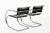 Black Bauhaus Mr20 Black Leather Arm Chairs by Mies Van Der Rohe for Knoll, 1979 For Sale - Image 8 of 13