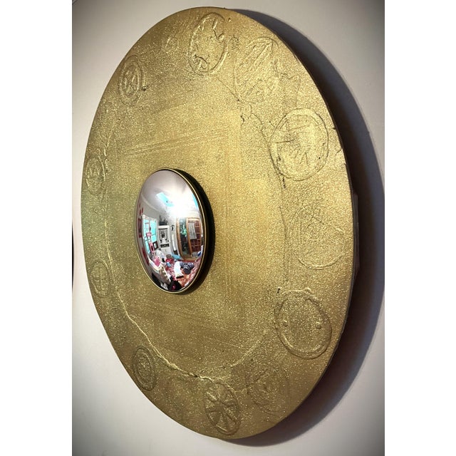 2020s Golden Mandala With Mirror Eye For Sale - Image 5 of 9