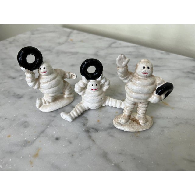 Vintage Cast Iron Michelin Man Models, Set of 3 For Sale - Image 4 of 5