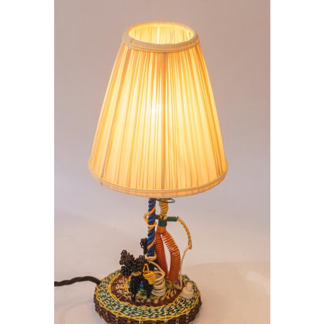 Handcrafted Table Lamp in Wire Vienna, 1960s For Sale - Image 17 of 18