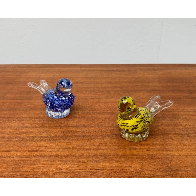 Vintage Glass Bird Sculptures, Set of 2 For Sale - Image 12 of 18