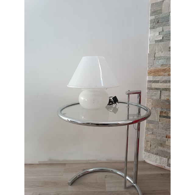 White Model 6282 Mushroom Lamp from Glashütte Limburg, 1970s For Sale - Image 8 of 11