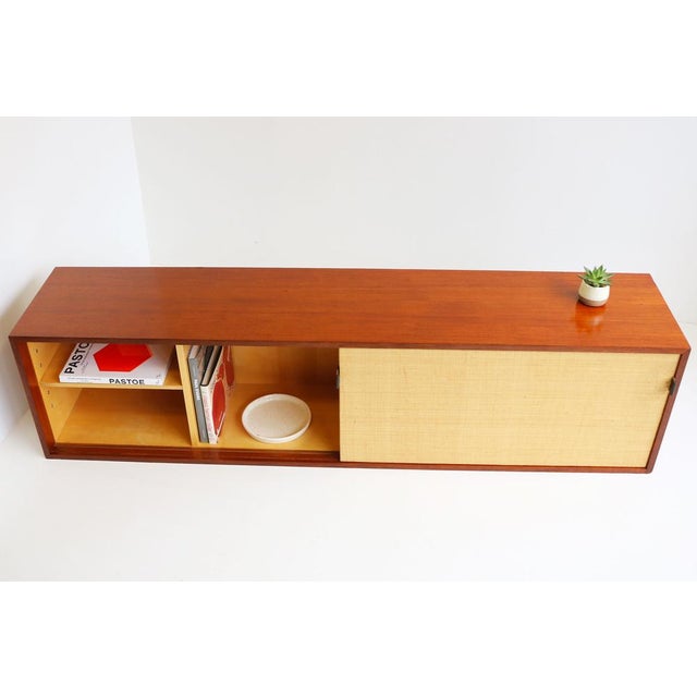 Model 123 Floating Sideboard in Seagrass and Teak by Florence Knoll for Knoll, 1960s For Sale - Image 16 of 18
