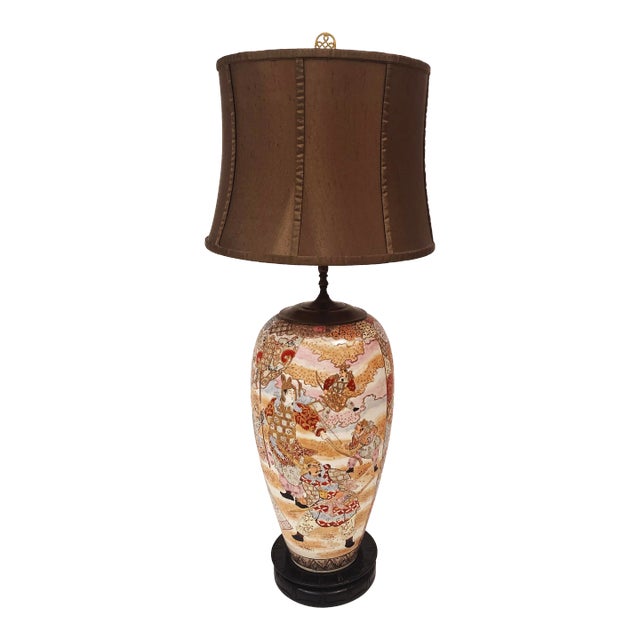 Mid 19th Century Large Antique Meiji Period Japanese Kyo