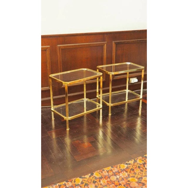 Brass Side Tables, Paris, 1960s, Set of 2 For Sale - Image 4 of 5