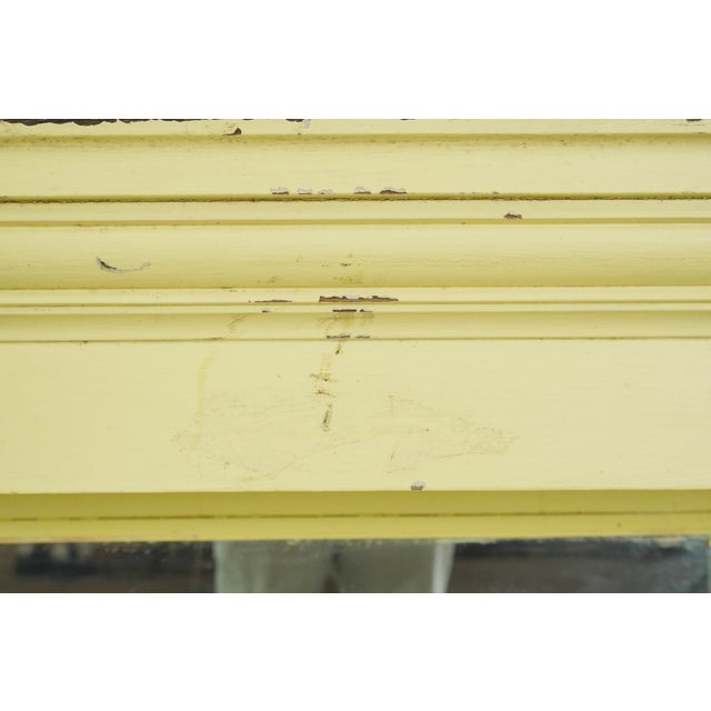 Reclaimed Yellow Wood Mirrored Overmantel For Sale - Image 6 of 13