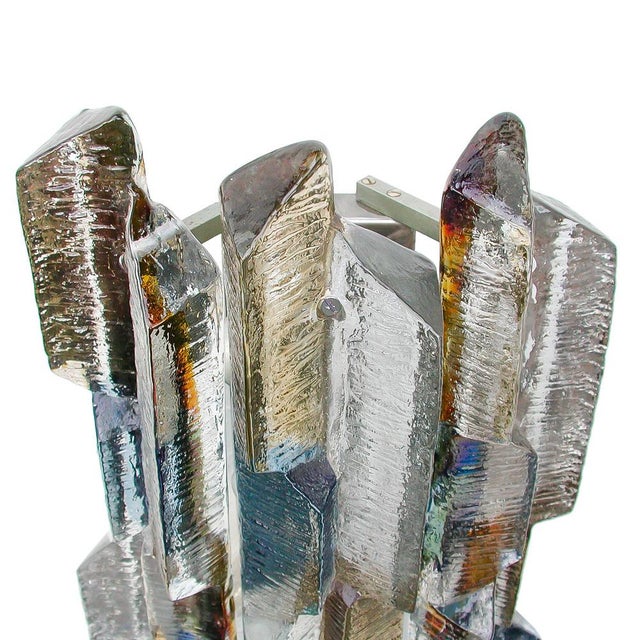 Multicolored Glass Wall Sconce Model Prisma No. 4682 by J.T. Kalmar for Kalmar Lighting, Austria, 1970s For Sale - Image 4 of 7