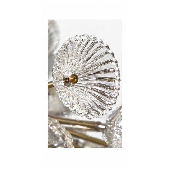 1980s Vintage Glass and Gold-Plated Brass Ceiling Light, 1980s For Sale - Image 5 of 10