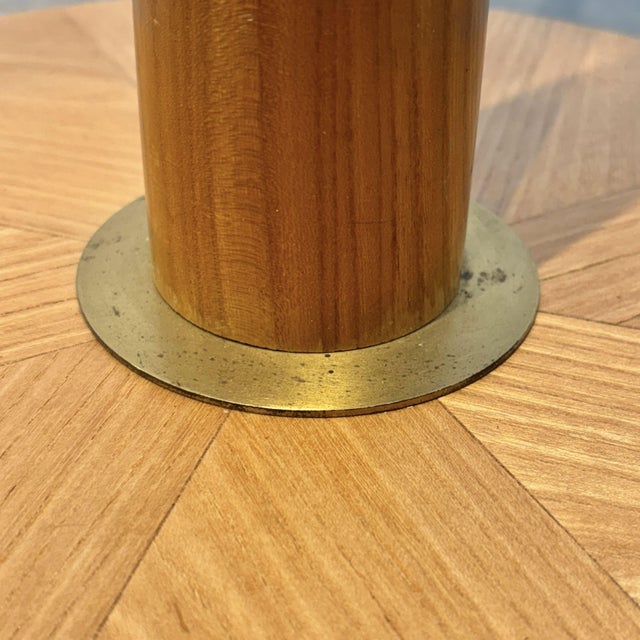 Mid-Century Swedish Modern Brass and Birch Floor Lamp by Ivar Fransson for Iwo, 1940s For Sale - Image 9 of 13