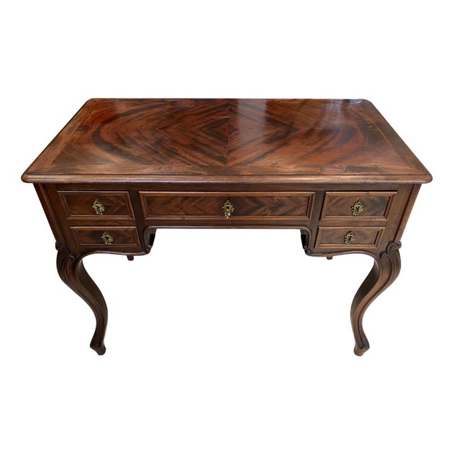 Louis XV Style Desk with Drawers and Shelves, 1890s For Sale