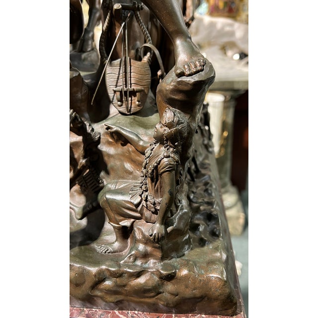 Antique Italian Grand Tour Bronze Sculpture of the Farnese Bull /Nelli Foundry For Sale - Image 15 of 17