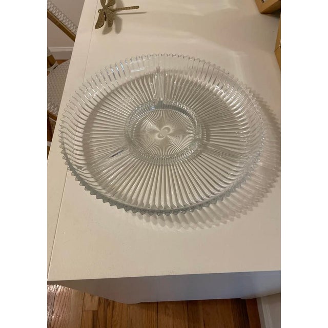 Glass chip and dip platter, add elegance to your veggies.