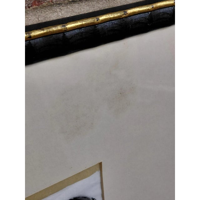 Wood Framed Signed J. Akston African Fetish Enamel on Paper Painting For Sale - Image 7 of 10