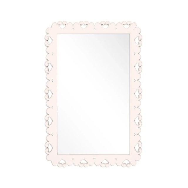 Contemporary Fleur Home Garden District Satsuma Rectangle Mirror in Frosted Petal, 36x48 For Sale - Image 3 of 3