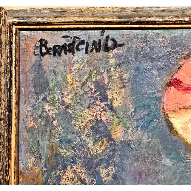 Textile Theresa Bernstein "Contemplation With a Red Apple” 1962 American Modernist Oil Painting For Sale - Image 7 of 11