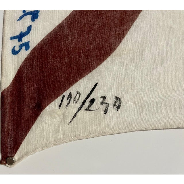 Early 20th Century Josep Guinovart Bertrán, Bold Abstract Latin American Screenprint Scarf Textile Art Print Josep Guinovart For Sale - Image 5 of 10