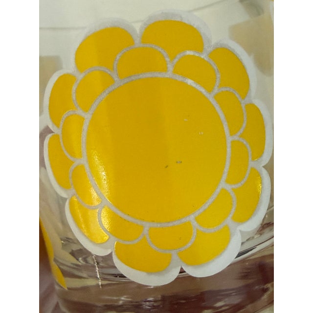 Vintage Colony Glass Flower Glasses and Ice Bucket Set For Sale - Image 9 of 10