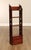 High Quality Mahogany Etagere or Bookshelf with Three Shelves Over Dovetailed Drawers and Carved Fretwork Sides