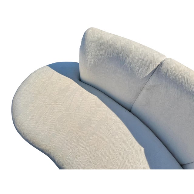 Beige Postmodern Sculptural Curved Kidney Cloud Sofas – Pair of 2 For Sale - Image 8 of 10