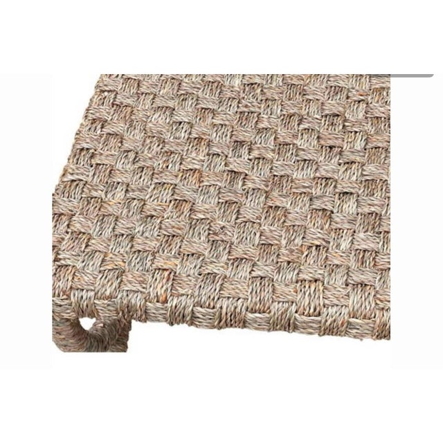 Mid-Century Modern Vintage Outdoor Woven Bench in the Style of Audoux Minet For Sale - Image 3 of 5