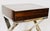 Contemporary Late 20th Century Phyllis Morris Style Macassar Ebony & Polished Metal X-Base Side Table For Sale - Image 3 of 11