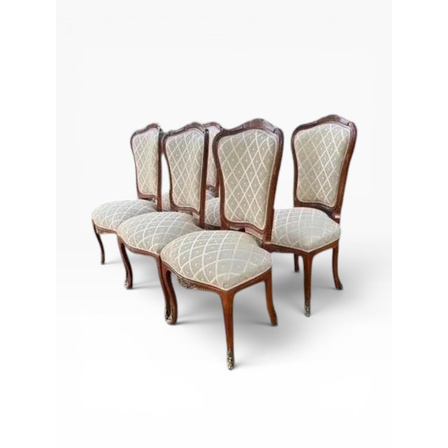 French Late 20th Century Louis XV-Style Dining Chairs by La Maison Élégante Pour Les Meubles Français- Set of 6 For Sale - Image 3 of 18