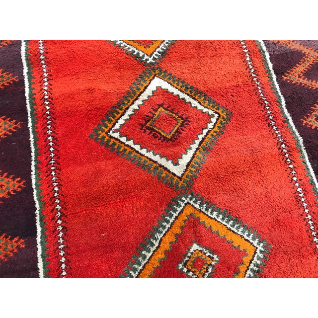 Long Vintage Moroccan Berbere Runner Rug, 1930s For Sale - Image 4 of 14