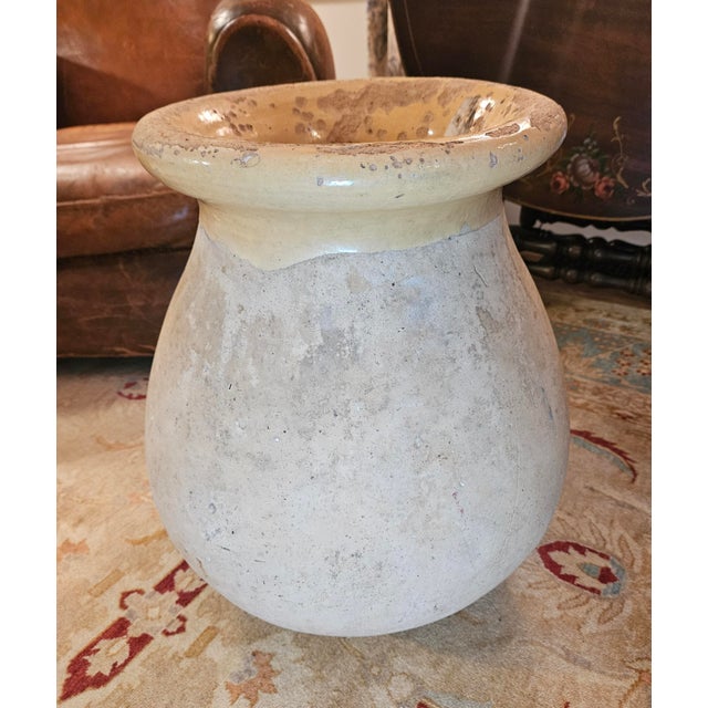 19th Century Glazed Antique French Confit Pot, Vessel , Olive Jar For Sale - Image 9 of 15