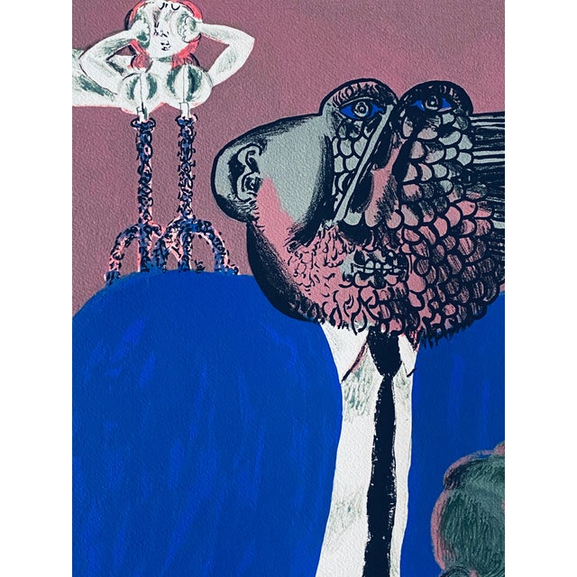 Naftali Bezem, Israeli Surrealist Judaica Abstract Lithograph Naftali Bezem For Sale In Miami - Image 6 of 10