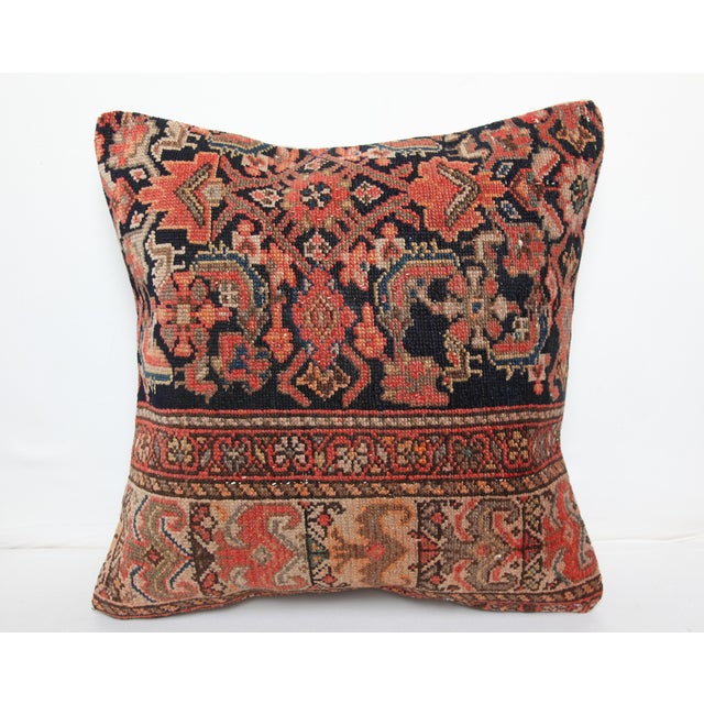 Antique Handmade Tribal Rug Pillow Cover -20'' X 20'' For Sale - Image 10 of 11