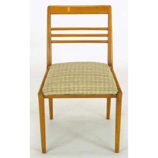 Mid-Century Modern Renzo Rutili Walnut & Upholstered Dining Chairs - Set of 4 For Sale - Image 3 of 10