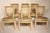 Set of 6 Louis XVI Style painted dining room chairs, circa mid 20th century. With a concave crest rail, a trapezoidal...