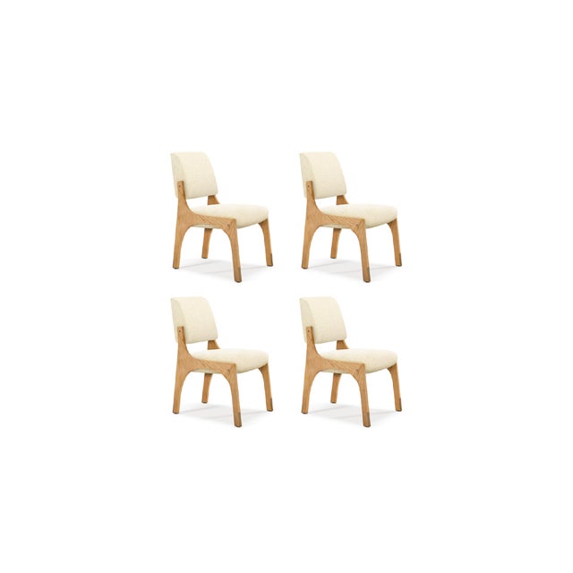 Not Yet Made - Made To Order Arches II Dining Chairs in Oak and Bouclé by Insidherland, Set of 4 For Sale - Image 5 of 5