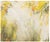 Beautiful American school abstract composition, oil on canvas in yellows, greens, and whites, apparently unsigned,...
