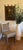 French-Country Dining Chairs in Peter Fasono Linen Upholstery and Stained Caning For Sale - Image 10 of 13
