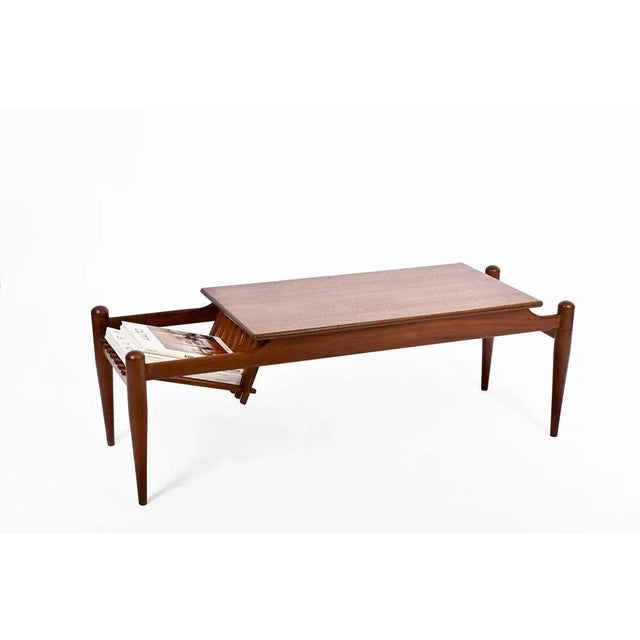 Coffee Table with Magazine Rack in Teak by Ico & Luisa Parisi, Italy, 1960s For Sale - Image 12 of 13