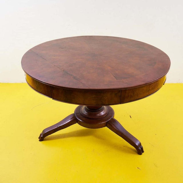 Round Table with Four Drawers For Sale - Image 12 of 12