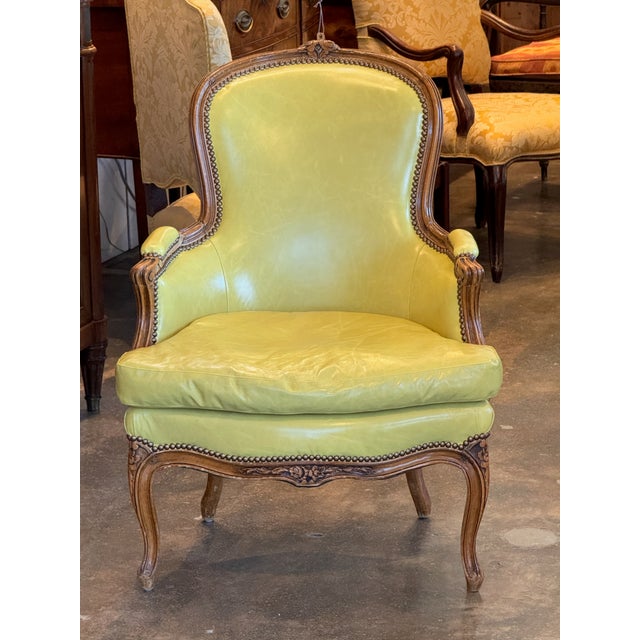 1920s Bergère in Leather For Sale - Image 4 of 11