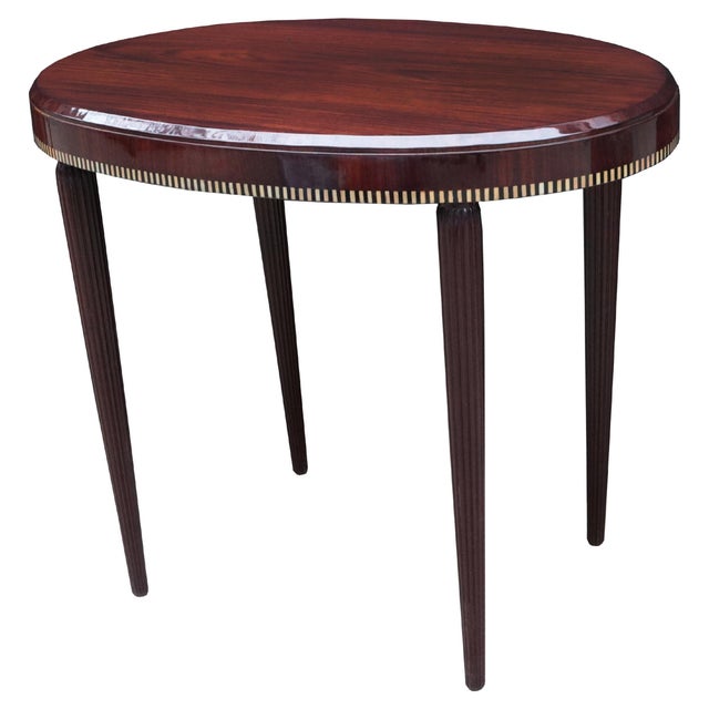 1930s Art Deco Oval Lamp Table For Sale - Image 17 of 18