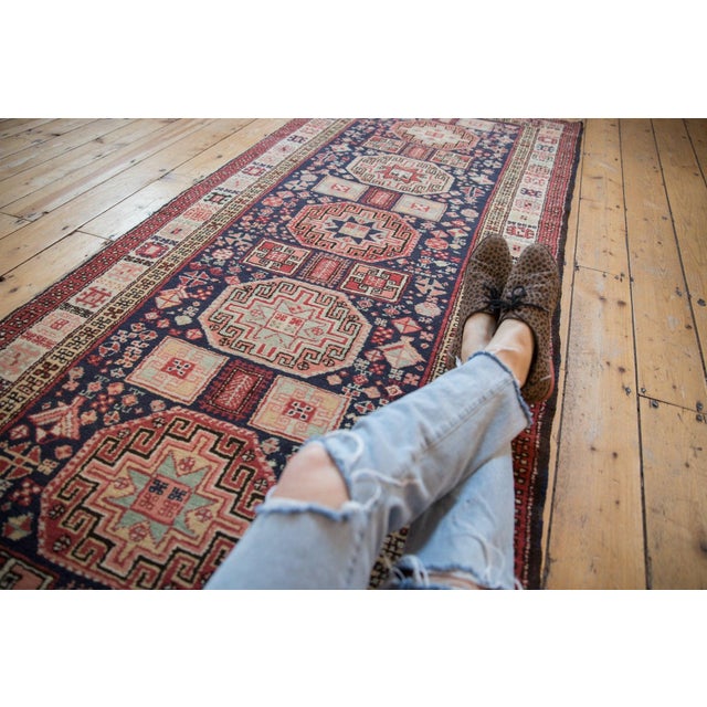 Vintage Ardebil Rug Runner - 3'7" x 10'1" For Sale - Image 9 of 10