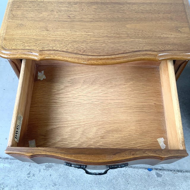 Pair Vintage French Provincial Three-Drawer Chests by Davis Furniture For Sale - Image 18 of 18